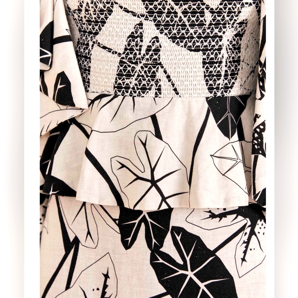FARM RIO Graphic Leaves Midi Dress - Picture 12 of 16